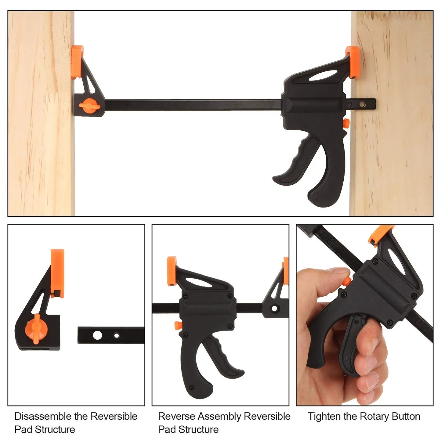 4-Inch Quick Ratchet Bar Clamps for Woodworking – 2 or 5 Pk Woodworking Bar Clamps Peaceful Pleasures Health and Wellness