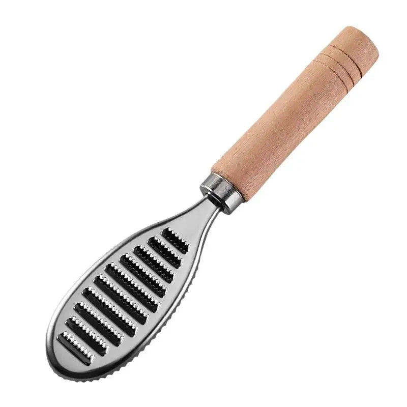 Manual Fish Scaler Stainless Steel Descaler & Wood Handle
