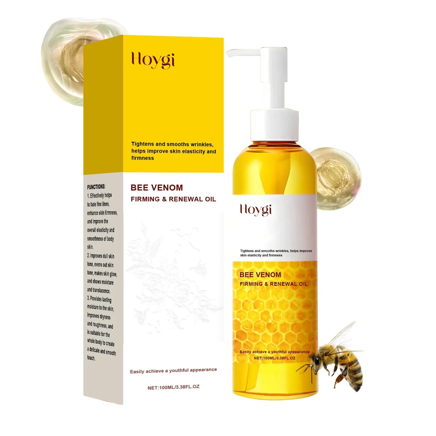 Hoygi Bee Venom Firming Body Oil – Skin Tightening 100ml