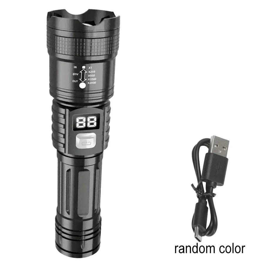 KDULIT Rechargeable LED Tactical Flashlight | Type-C Torch