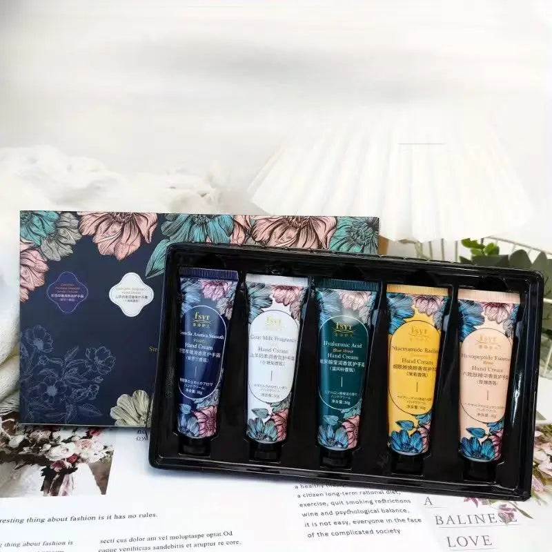 5-Piece Fragrant Hand Cream Gift Set – Moisturizing Skin Care