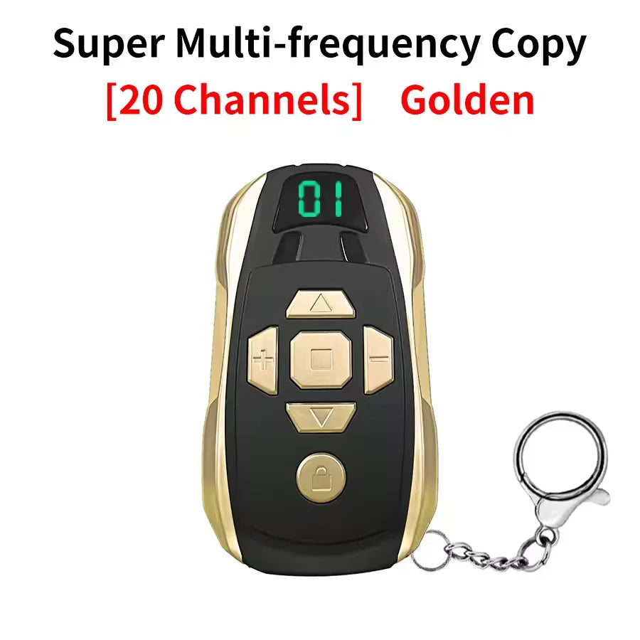 20 in 1 Universal Garage Door Remote Control 300-980Mhz Rechargeable Multi-Frequency Garage Door Opener Garage Remote Controller Peaceful Pleasures Health and Wellness Golden