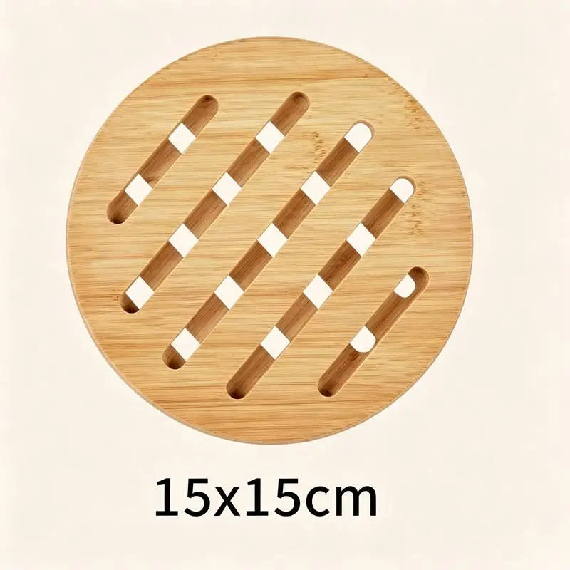 Natural Bamboo Trivet Mat – Heat-Resistant Kitchen Placemat