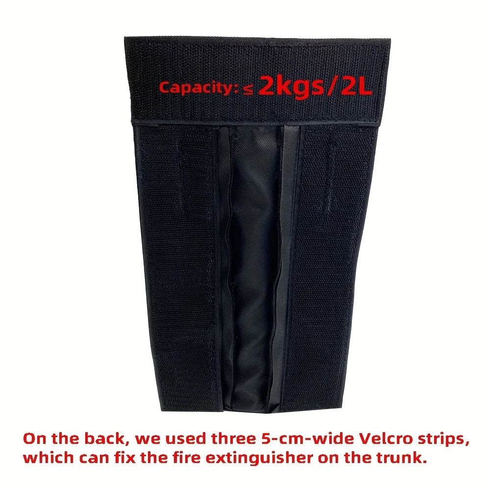1-Piece Car Fire Extinguisher Holder Bag, Vehicle Fire Extinguisher Storage Bag, Trunk Fixing Magic Velcro Storage Bag, Car Fire Extinguisher Fixing Tool Peaceful Pleasures Health and Wellness
