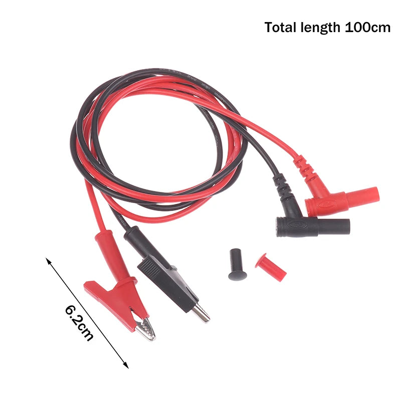 New 20A 90CM Alligator Clip To Banana Plug Test Cable Lead Connector Dual Probe 4mm Crocodile Clip For Multimeter Measure Tool Peaceful Pleasures Health and Wellness