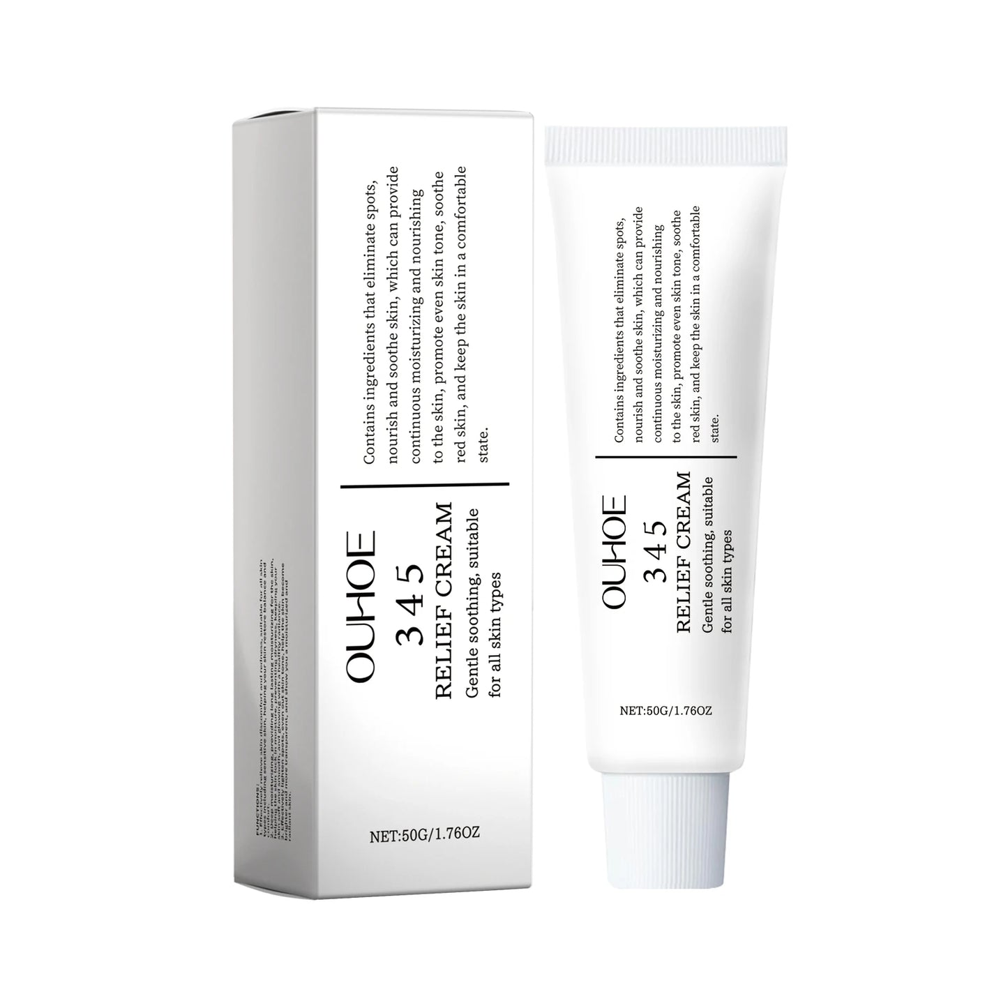 345 Relief Face Cream | Hyaluronic Acid, Aloe & Vitamin E 50g