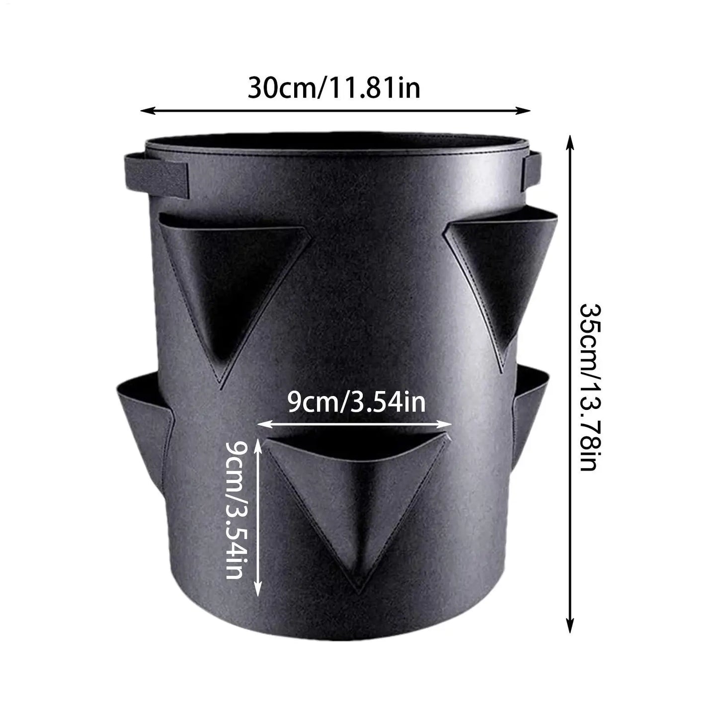 Strawberry Pots And Planters With 6 Side Grow Pocket Outdoor Planters Strawberry Planting Pots Breathable 7 Gallon For Garden Peaceful Pleasures Health and Wellness