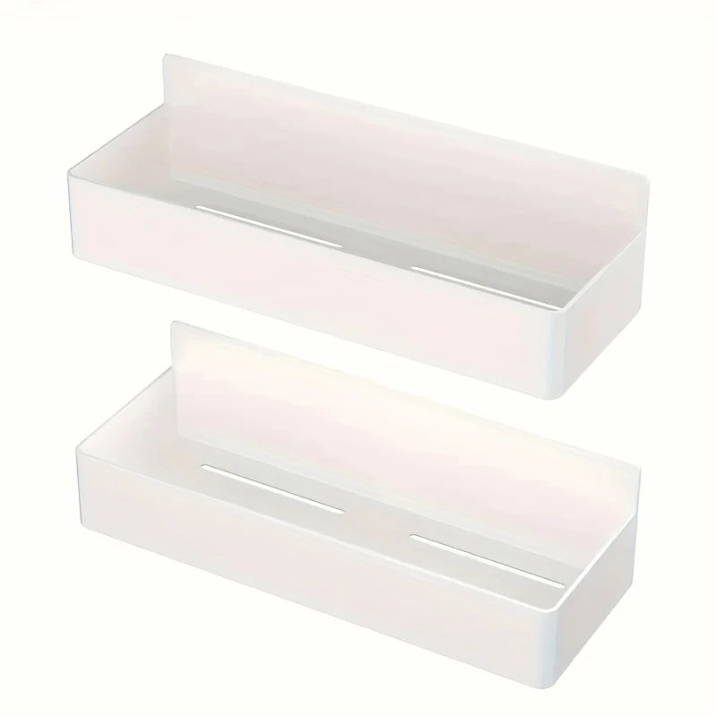 2Pcs Magnetic Spice Rack for Refrigerator, Multipurpose Magnetic Shelf for Fridge for Kitchen and Bathroom Organization Peaceful Pleasures Health and Wellness White - 2pcs