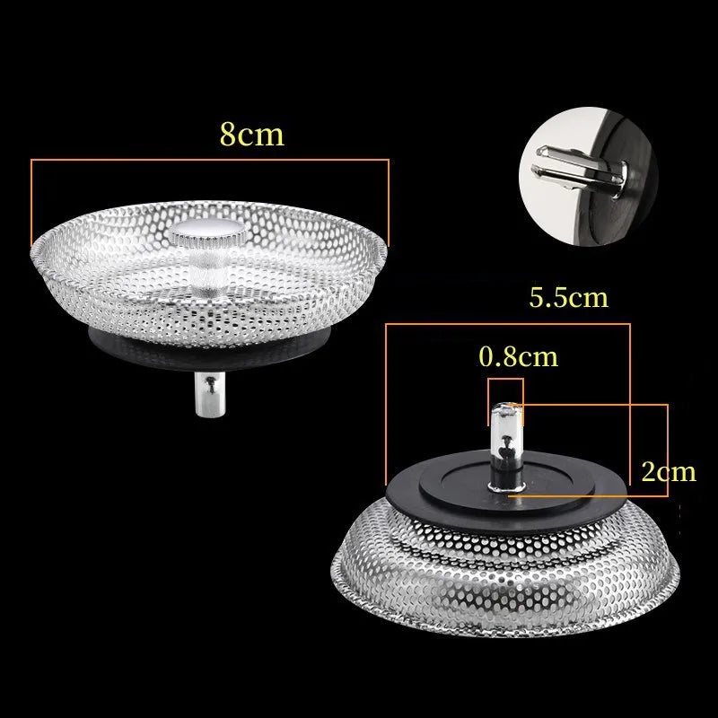 Stainless Steel Sink Strainer & Shower Drain Hair Catcher