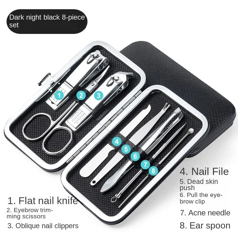 8-Piece Dog Nail Clipper Grooming Set – Stainless Steel Kit