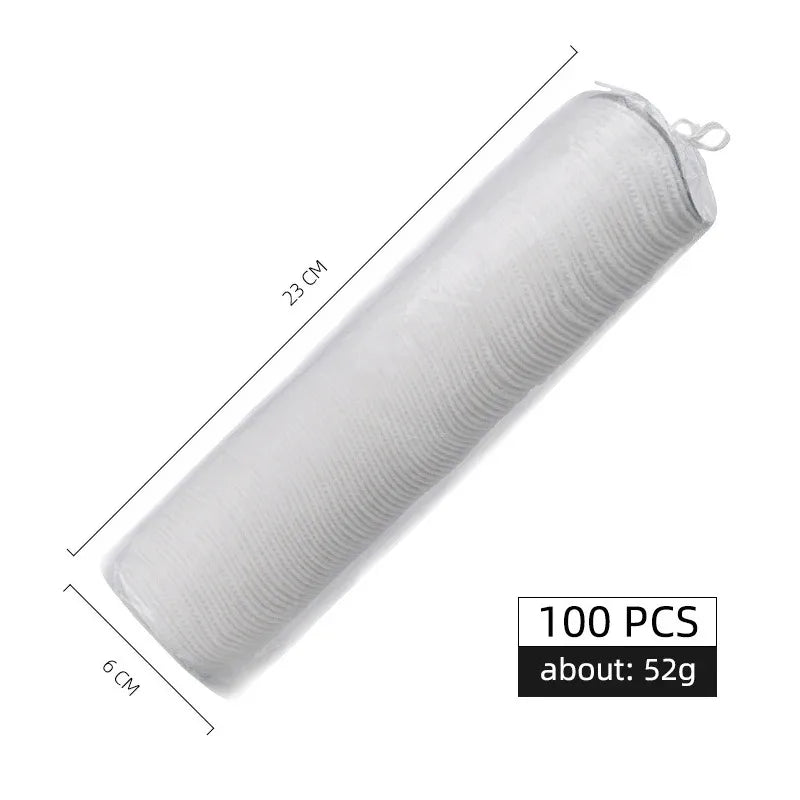100-Pack Cotton Rounds – Soft Makeup Remover & Nail Cleaning Pads