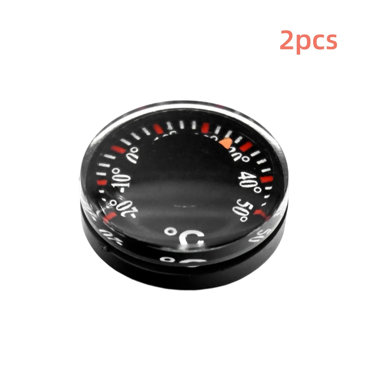 Mini Circular Car Thermometer | Battery-Free Mechanical Dial