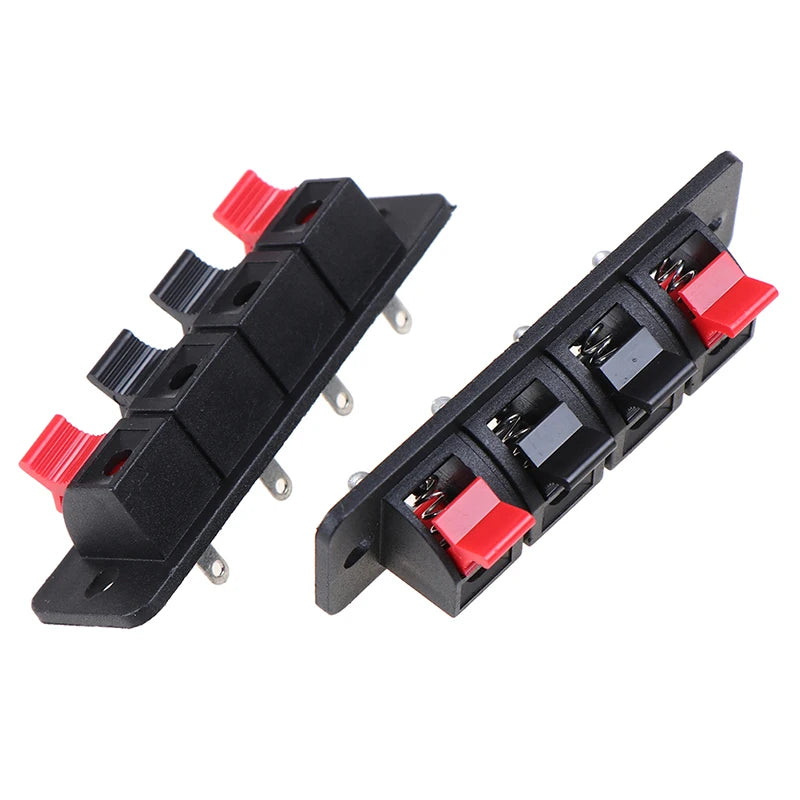 2Pcs Terminal Audio Speaker Terminals Wiring Clip 4 Positions Spring Connector For Voice Box Loudspeaker Connector Clamps Peaceful Pleasures Health and Wellness 2pcs