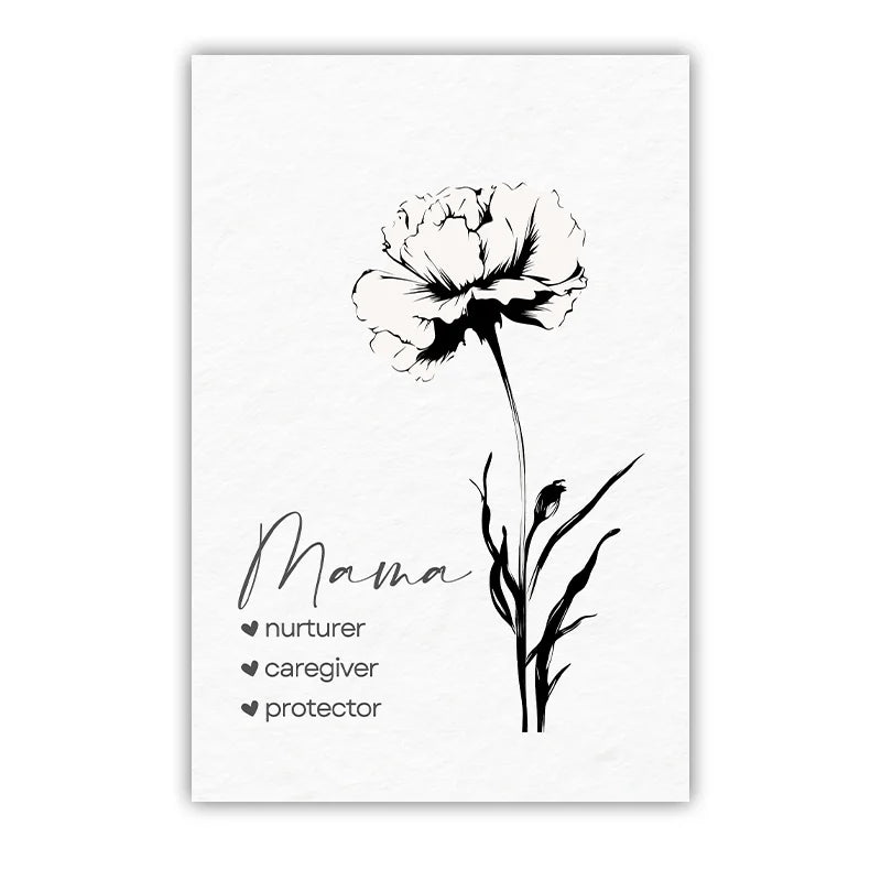 Black and White Flower Wall Art, Minimalist Canvas Painting, Poster Prints For Living Room Bedroom, Mother Day Gift Decor Peaceful Pleasures Health and Wellness 03 30x40cm No Frame China Mainland