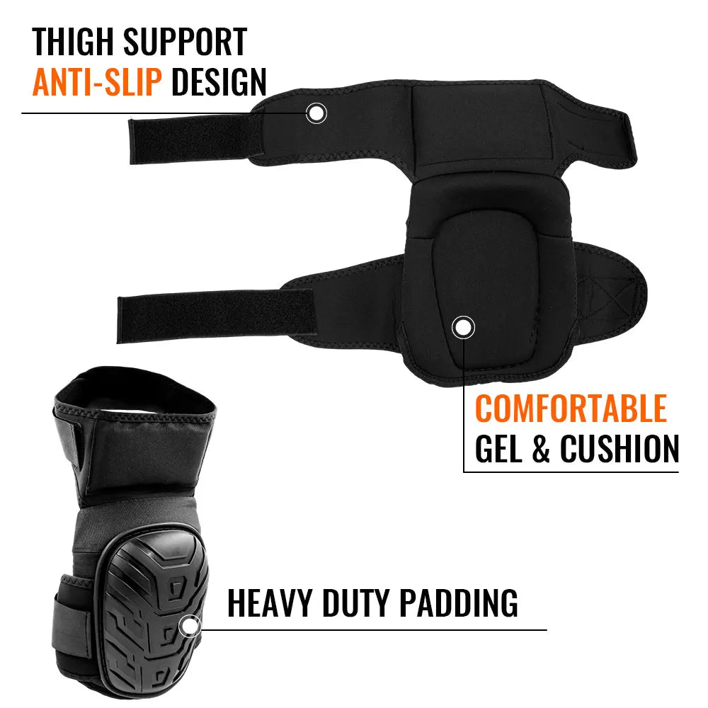 New Professional Heavy Duty EVA Foam Padding Knee Pads with Comfortable Gel Cushion and Adjustable Straps for Working, Gardning Peaceful Pleasures Health and Wellness
