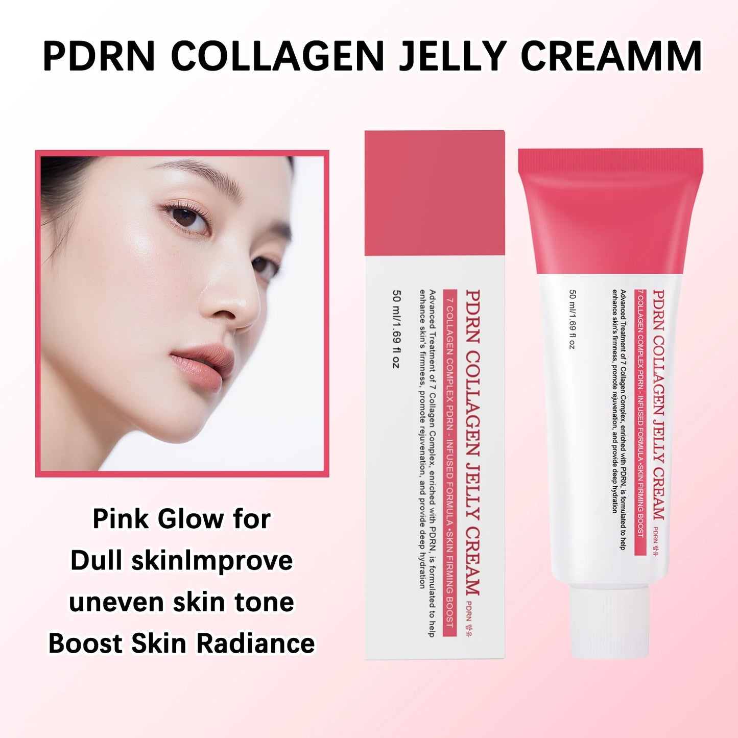 PDRN Collagen Jelly Cream | 7 Collagen Complex Firming Moisturizer