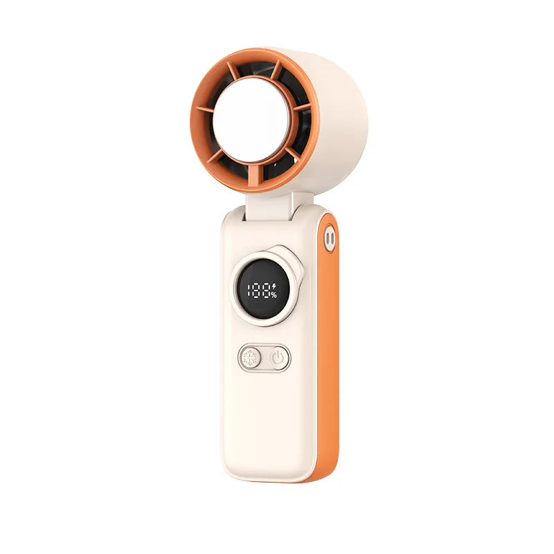 USB Handheld Turbo Fan | Digital Display, High-Speed Portable