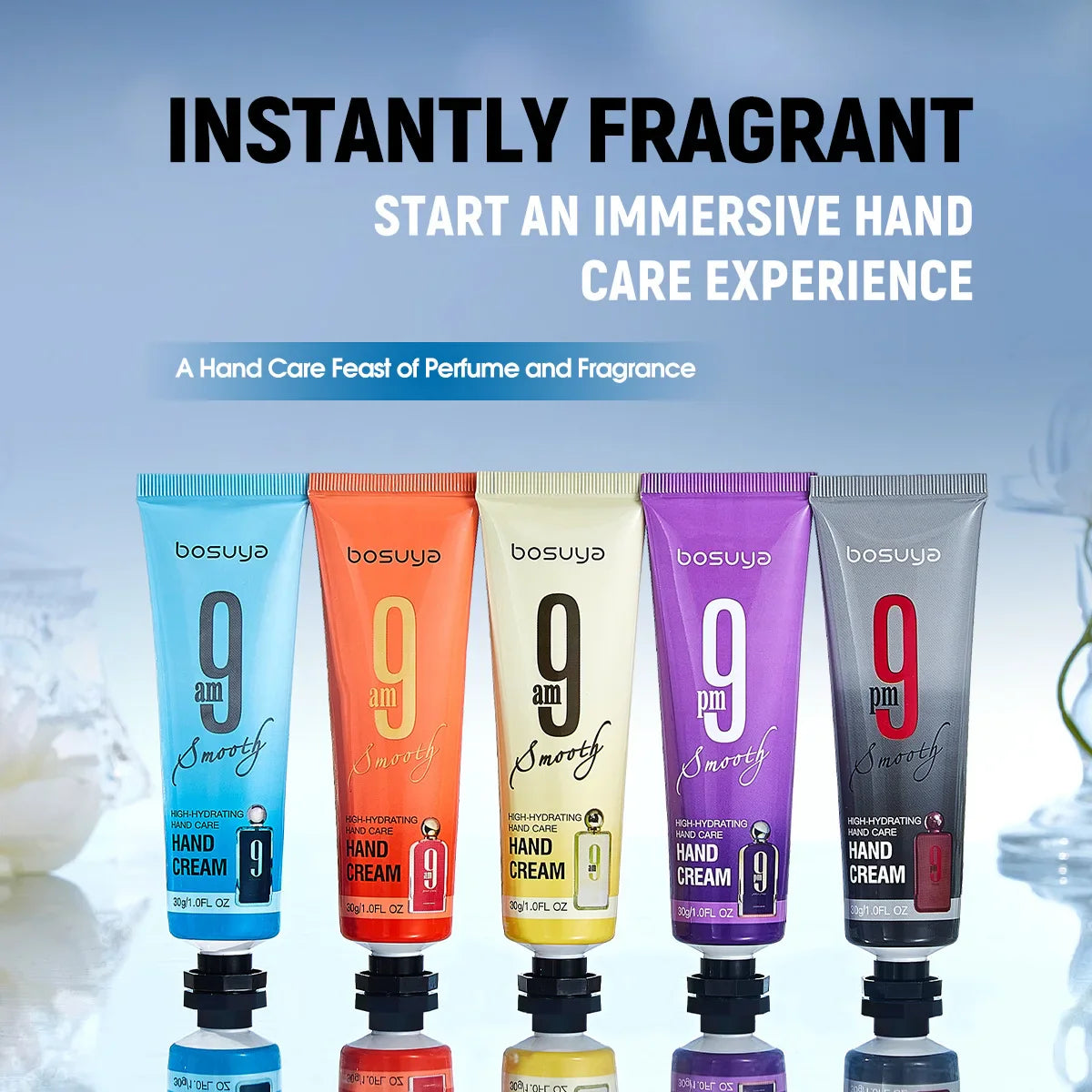 5-Piece Moisturizing Fragrance Hand Cream Set – Non-Greasy