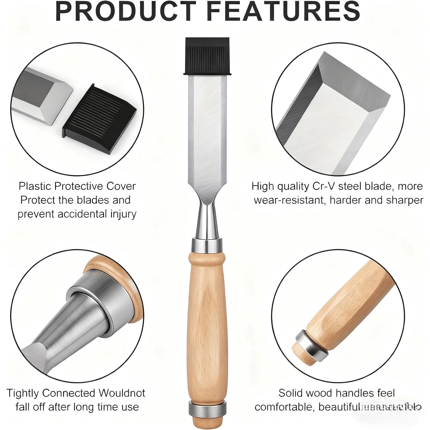6 12 18 Wood Carving Chisels Professional Woodworking Ergonomic Tools