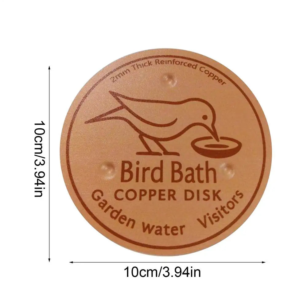 Copper Bird Bath Disk | Triple-Point Purifier Disc for Garden