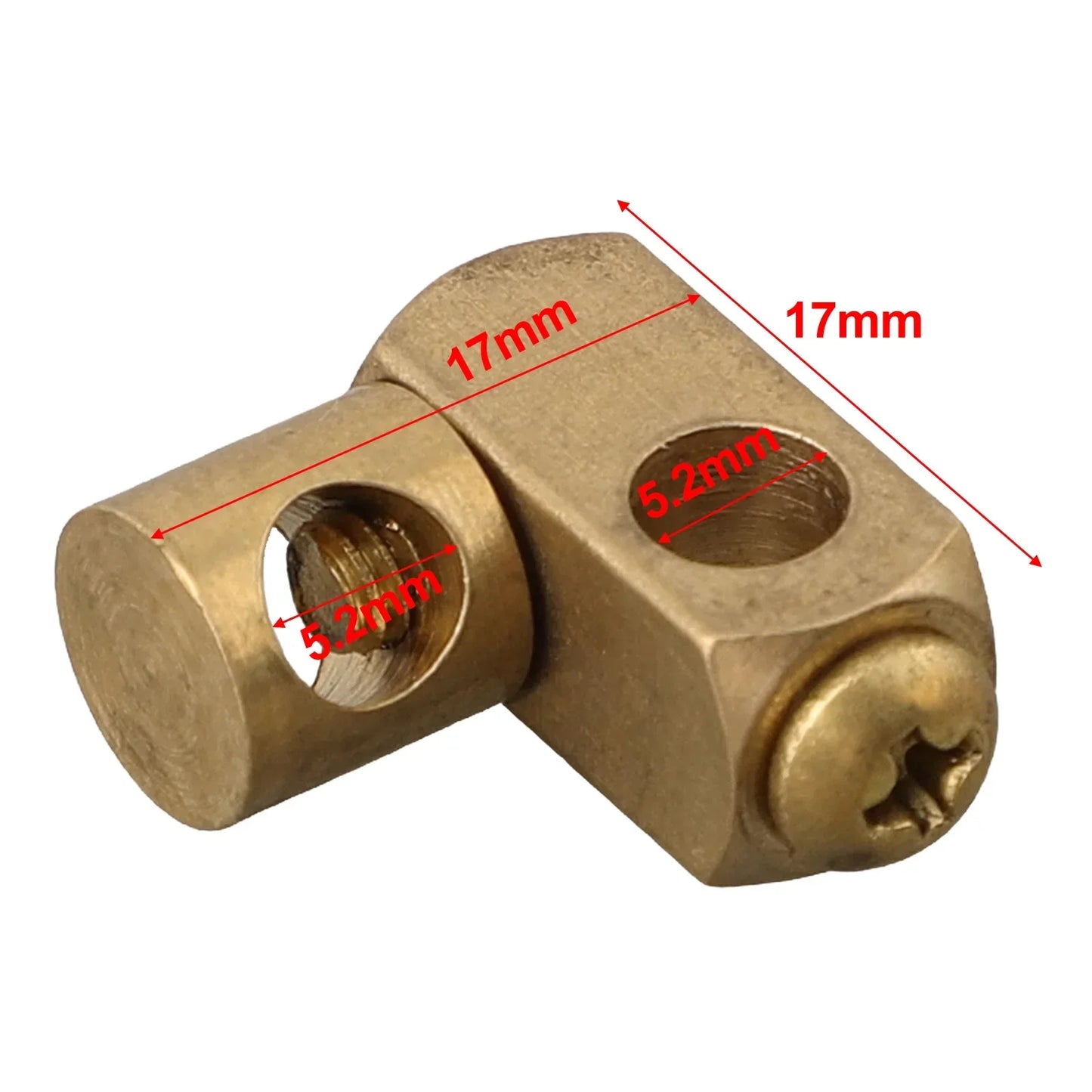 17mm Metal Double Joint Piece for Eccentric Drain Fittings | 2-Pack