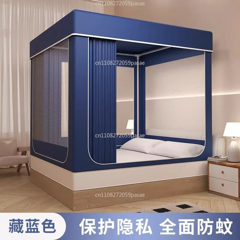Pop-Up Canopy Bed Tent with Mosquito Net & Curtains for Crib