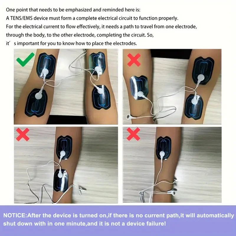 Professional Muscle Stimulator with 10 Electrode Pads - Dual-Channel Massager Suitable for Back, Muscle, Full Body Use for Gym Peaceful Pleasures Health and Wellness