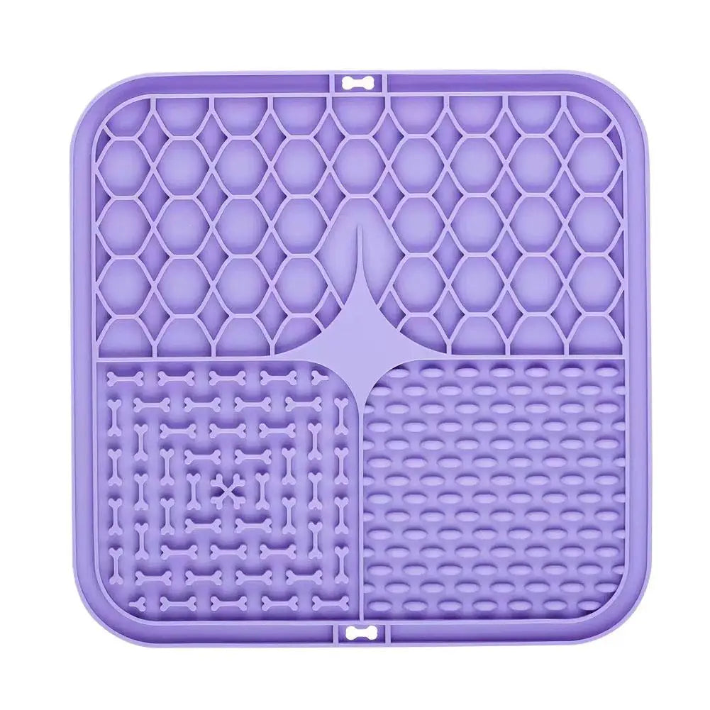Silicone Dog Licking Mat Slow Feeder with Suction Cups
