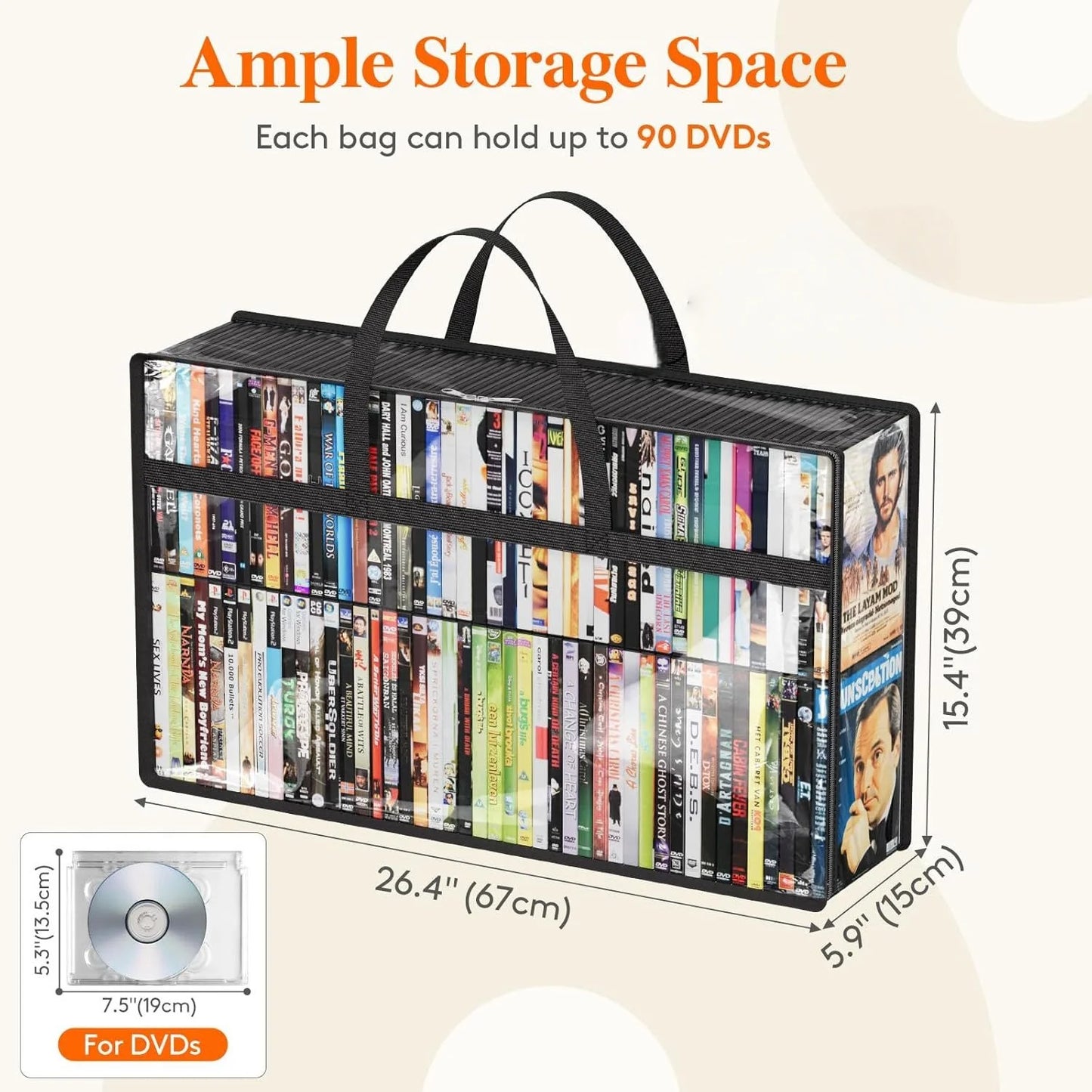 Clear PVC Waterproof Zipper Storage Tote Bag | Visible Organizer