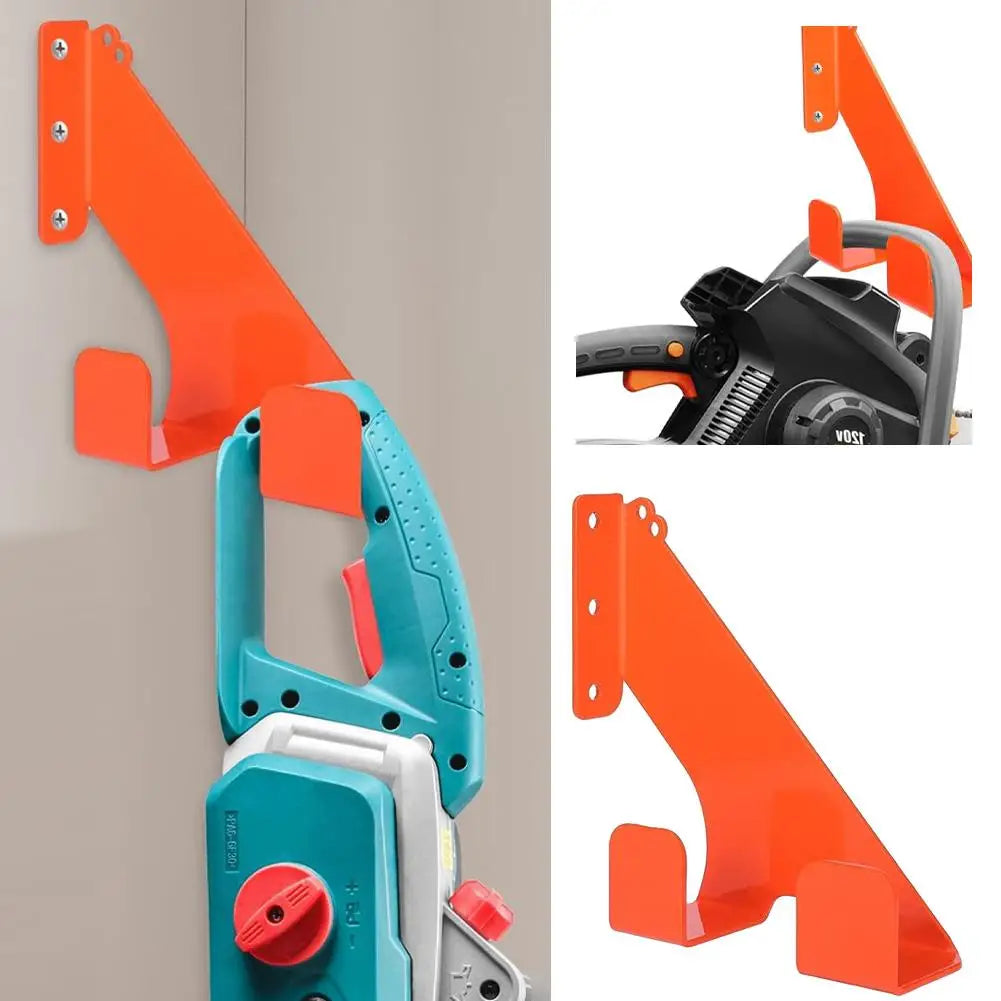 Wall Mounted Tool Rack Universal Chainsaw Holder Heavy-duty Chainsaw Organizer Hook Metal Space-Saving Rack Tool Storager Peaceful Pleasures Health and Wellness