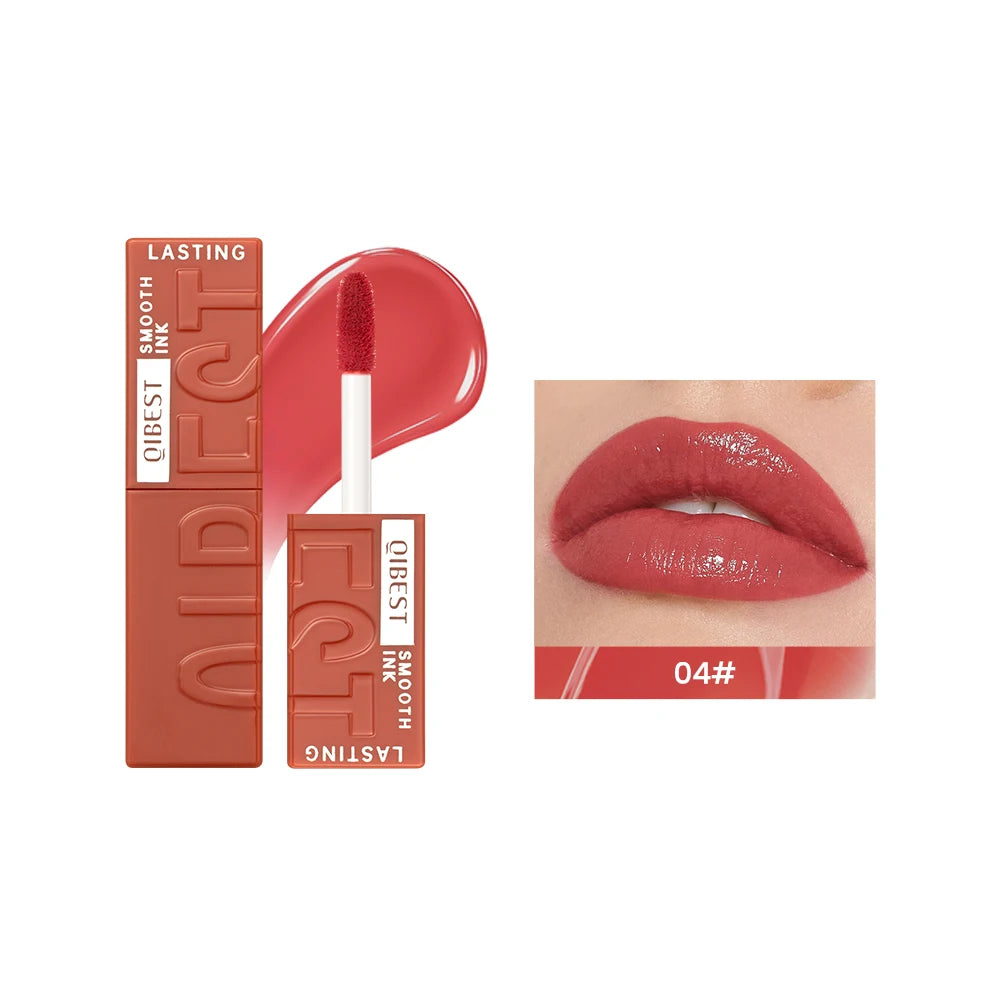 QIBEST 8 Color Watery Lip Gloss Waterproof Long Lasting Mirror Lip Glaze Moisturizing Liquid Lipstick Tint Women Makeup Cosmetic Peaceful Pleasures Health and Wellness 04
