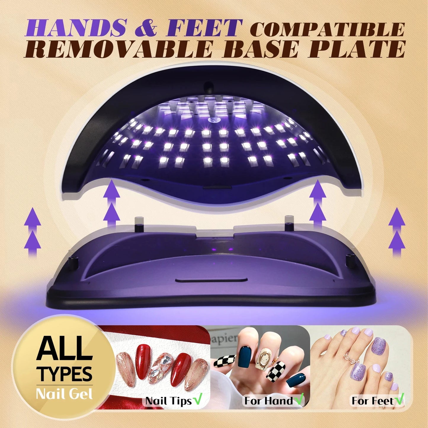UV/LED Nail Lamp – 81 LED, Auto Sensor & 4 Timer Settings