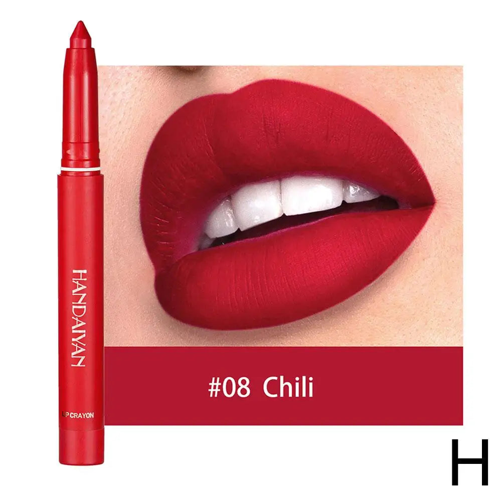Waterproof Matte Lip Liner Crayon with Built-In Sharpener – Long-Lasting Velvet Lip Pencil (12 Shades) Peaceful Pleasures Health and Wellness 08