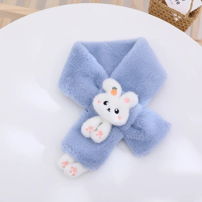 Kids Faux Fur Winter Scarf | Cute Rabbit Baby Neck Warmer