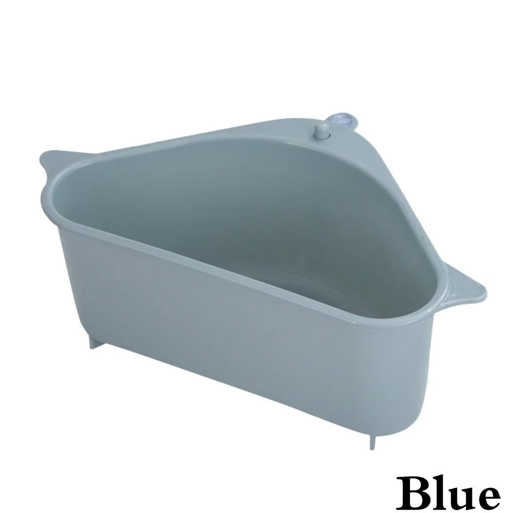 Kitchen Triangular Sink Strainer Drain Fruit Vegetable Drainer Sponge