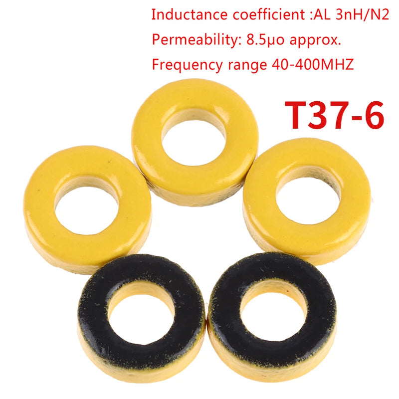 5pcs Iron Powder Toroid Cores T37 T50 Carbonyl Ferrite Rings