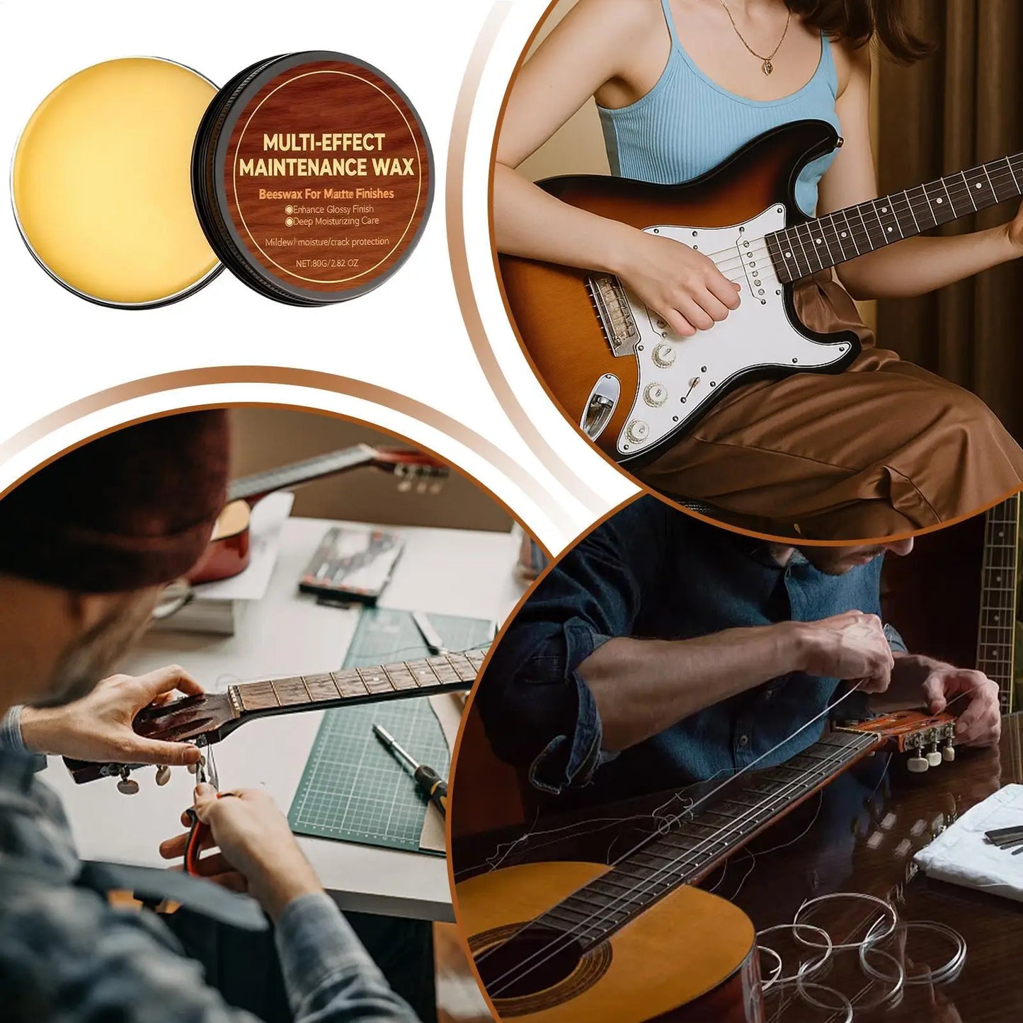 Guitar Polishing Wax – Beeswax & Carnauba Wood Instrument Care