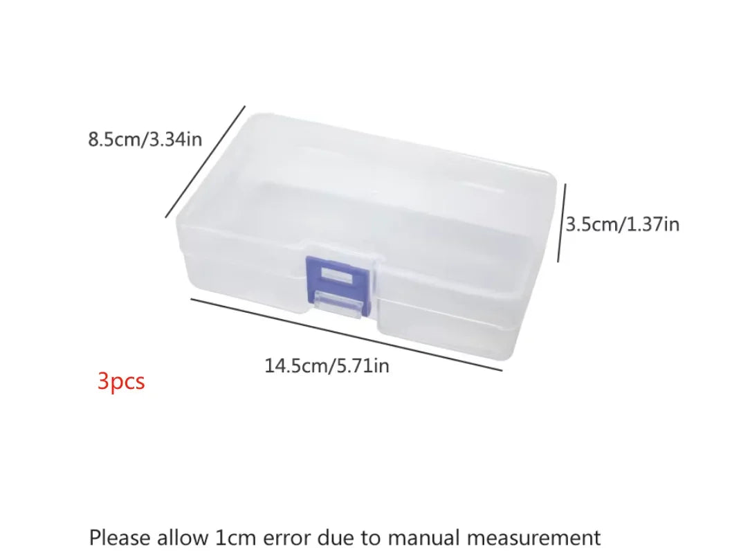 5 transparent plastic storage boxes can accommodate small items, small toys, decorations, small cards, sorted storage, not messy Peaceful Pleasures Health and Wellness 14.5x8.5x3.5cm3pcs 1-5 Cells