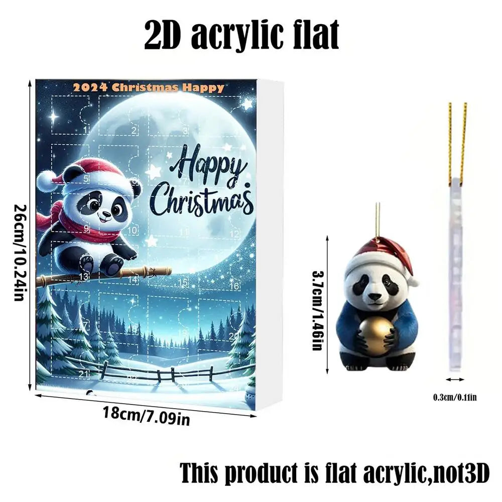24-Day Christmas Panda Advent Calendar | Cute Countdown Gift