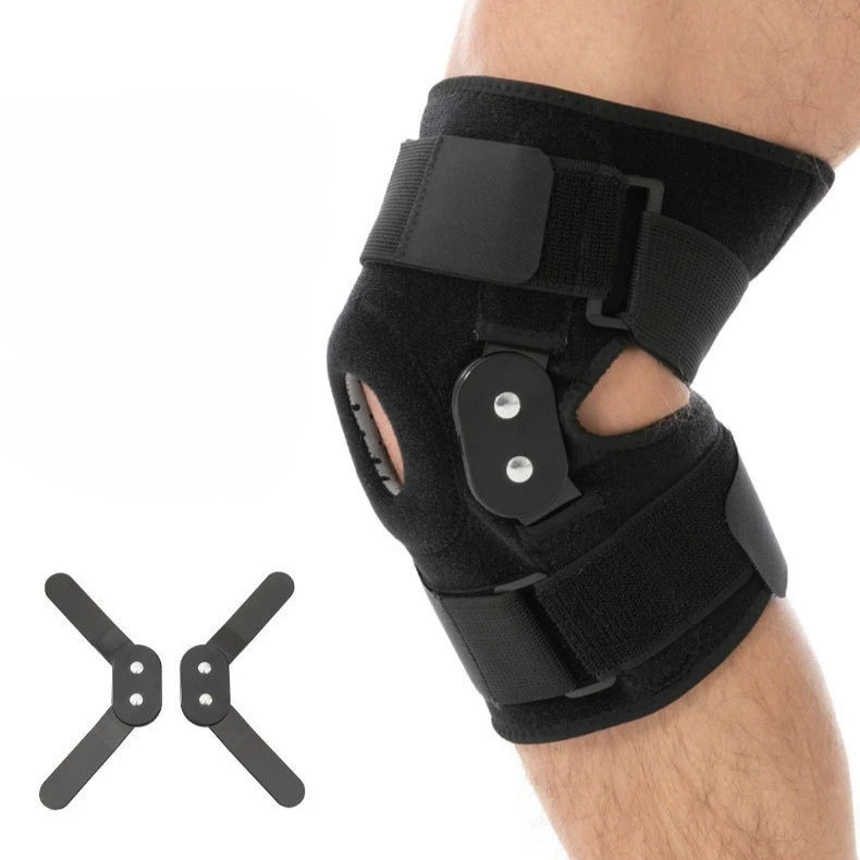 Hinged Knee Brace Support with Strap Side Patella Stabilizers for Protection Pain Relief for Arthritis,Meniscus Tear Peaceful Pleasures Health and Wellness 1PC Adjustable size