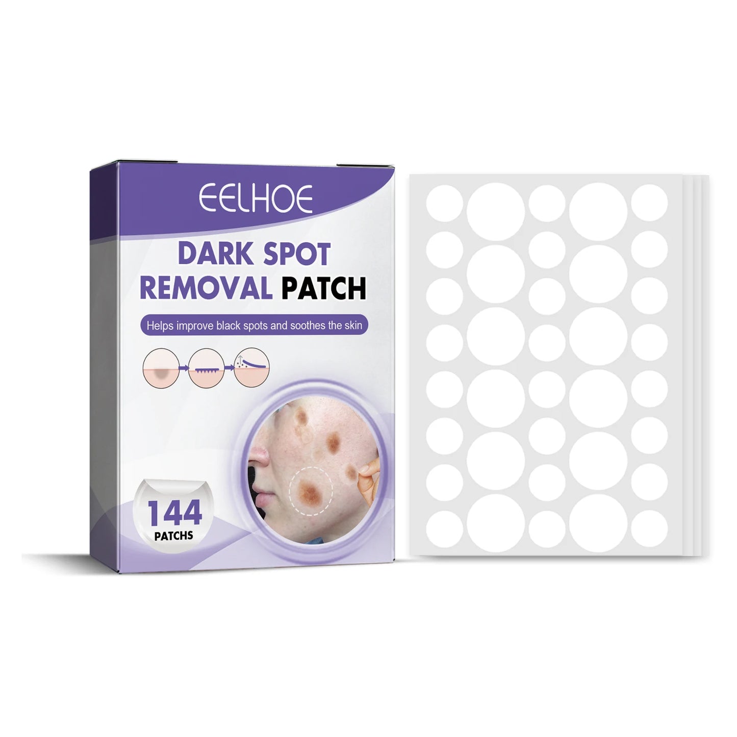 Dark Spot Correcting Patches – Fade Melasma & Brighten Skin Peaceful Pleasures Health and Wellness 144pcs Boxed