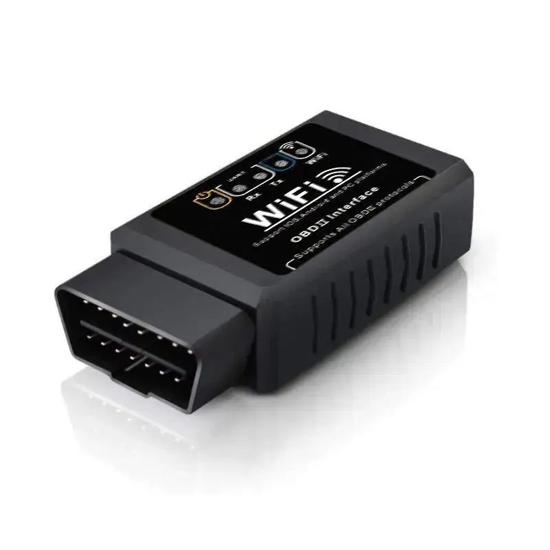 OBD2 WIFI ELM327 V 1.5 Scanner for iPhone IOS /Android Auto OBDII OBD 2 ODB II ELM 327 V1.5 WI-FI Code Reader Diagnostic Tool Peaceful Pleasures Health and Wellness Black 2pcs