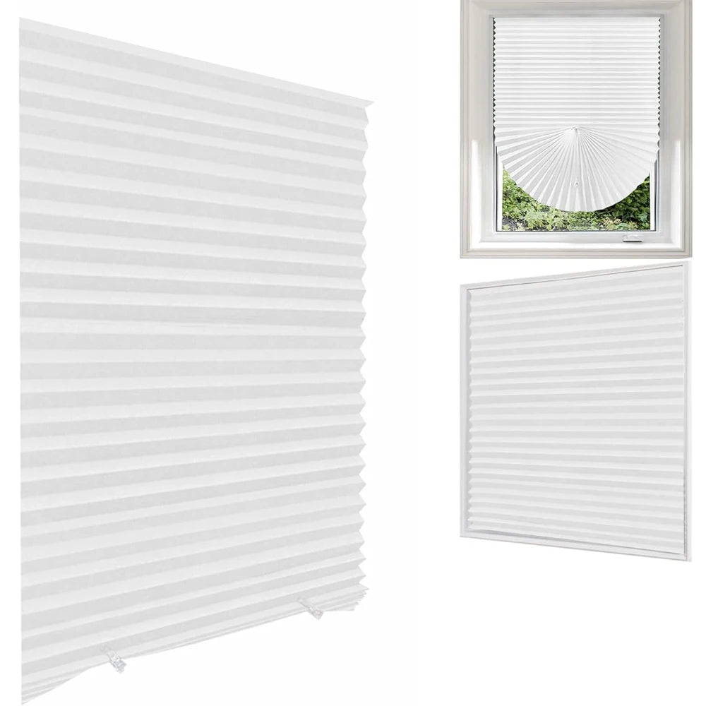 Self-Adhesive Pleated Window Blinds | No-Drill Folding Shades