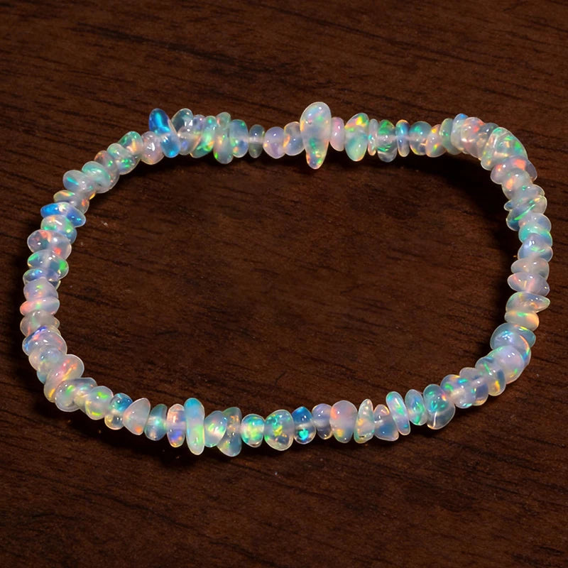Elegant Opal Stretch Bracelet | Natural Gemstone Gift for Women