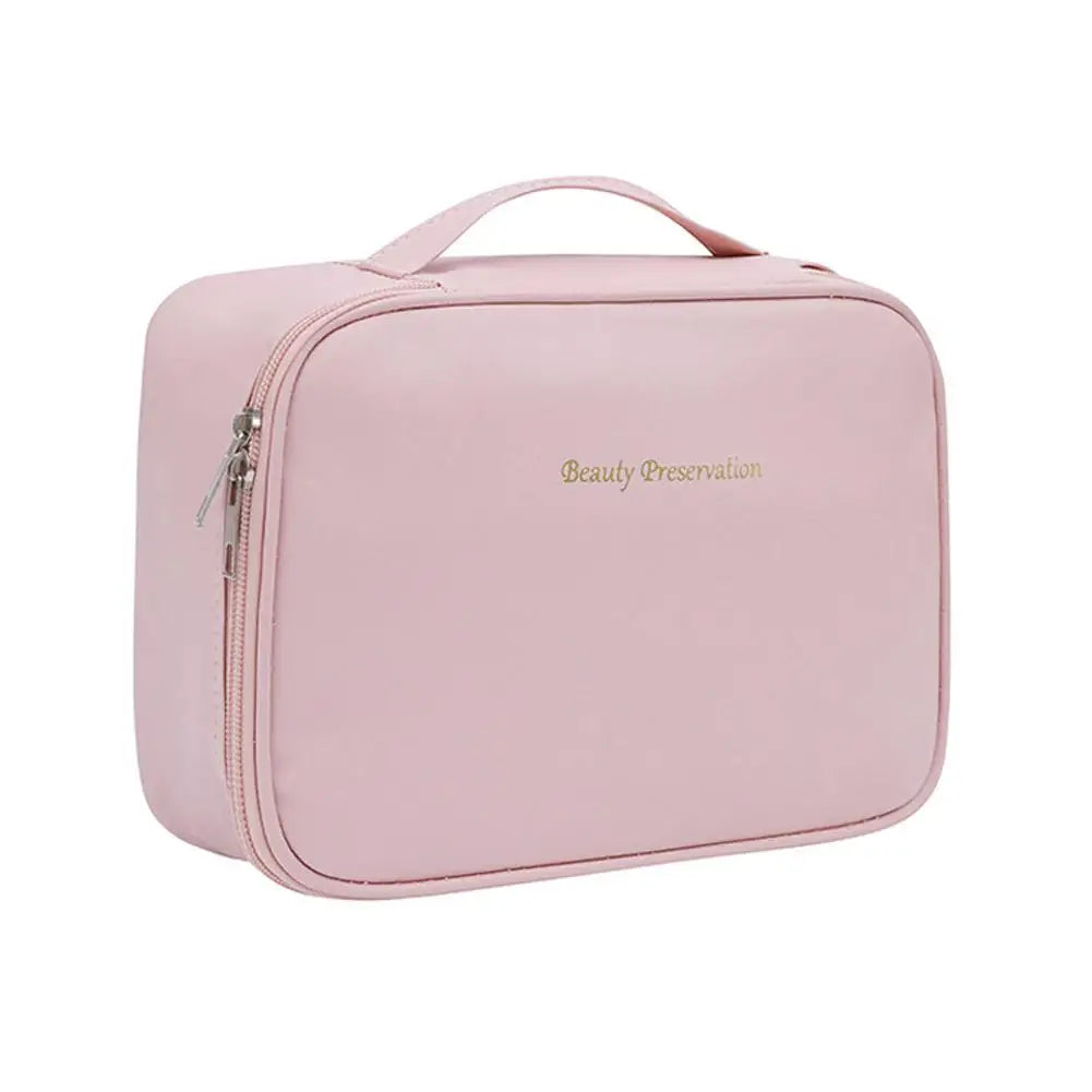 Women's Cosmetic Bag Makeup Bag Double Layer Large Capacity Luxury Cosmetics Organizer Travel Essentials Women's Cosmetic Bag Peaceful Pleasures Health and Wellness D