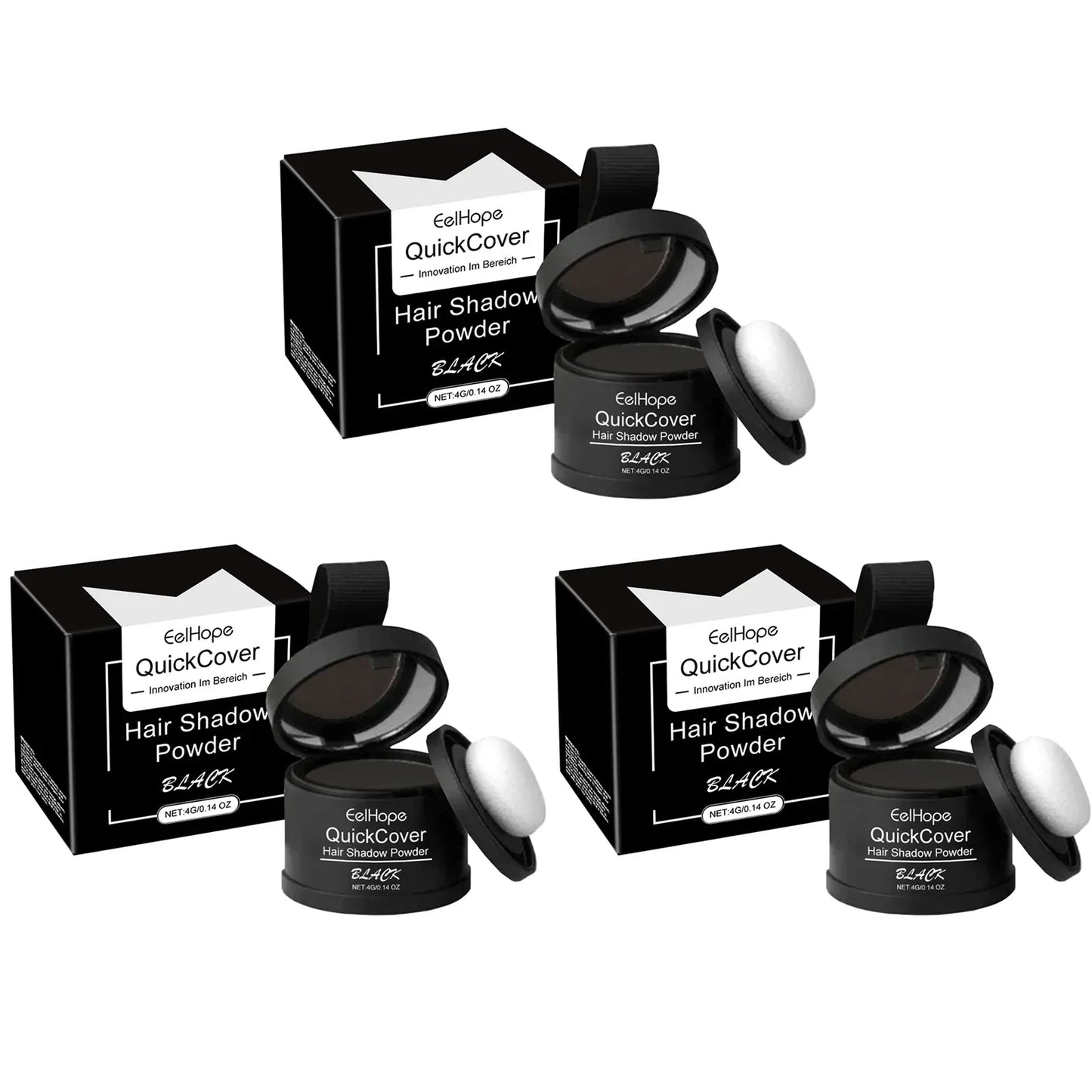Eelhope Black Hairline Powder – Waterproof Root Cover 4g