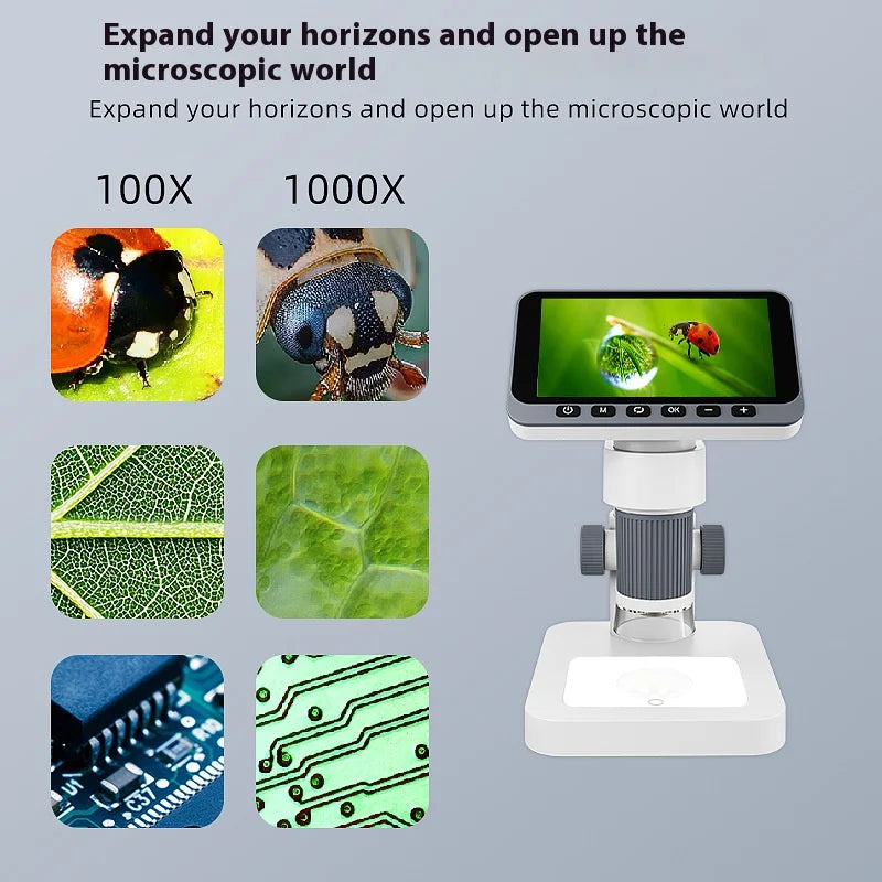Electron Microscope 4.5-Inch Ips Screen Portable High-Definition Mobile Phone Maintenance Manual Focusing Peaceful Pleasures Health and Wellness