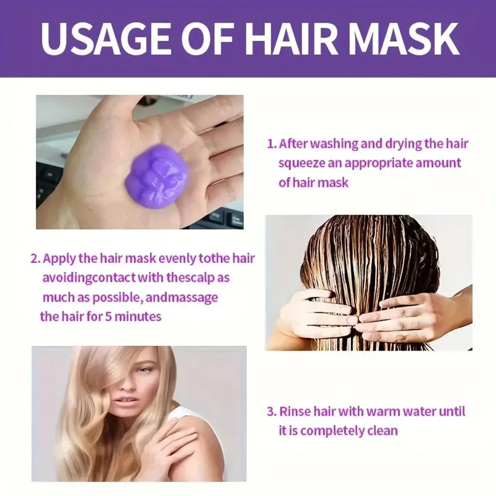 Purple Keratin & Biotin Hair Mask – Moisturizing Conditioner 100g