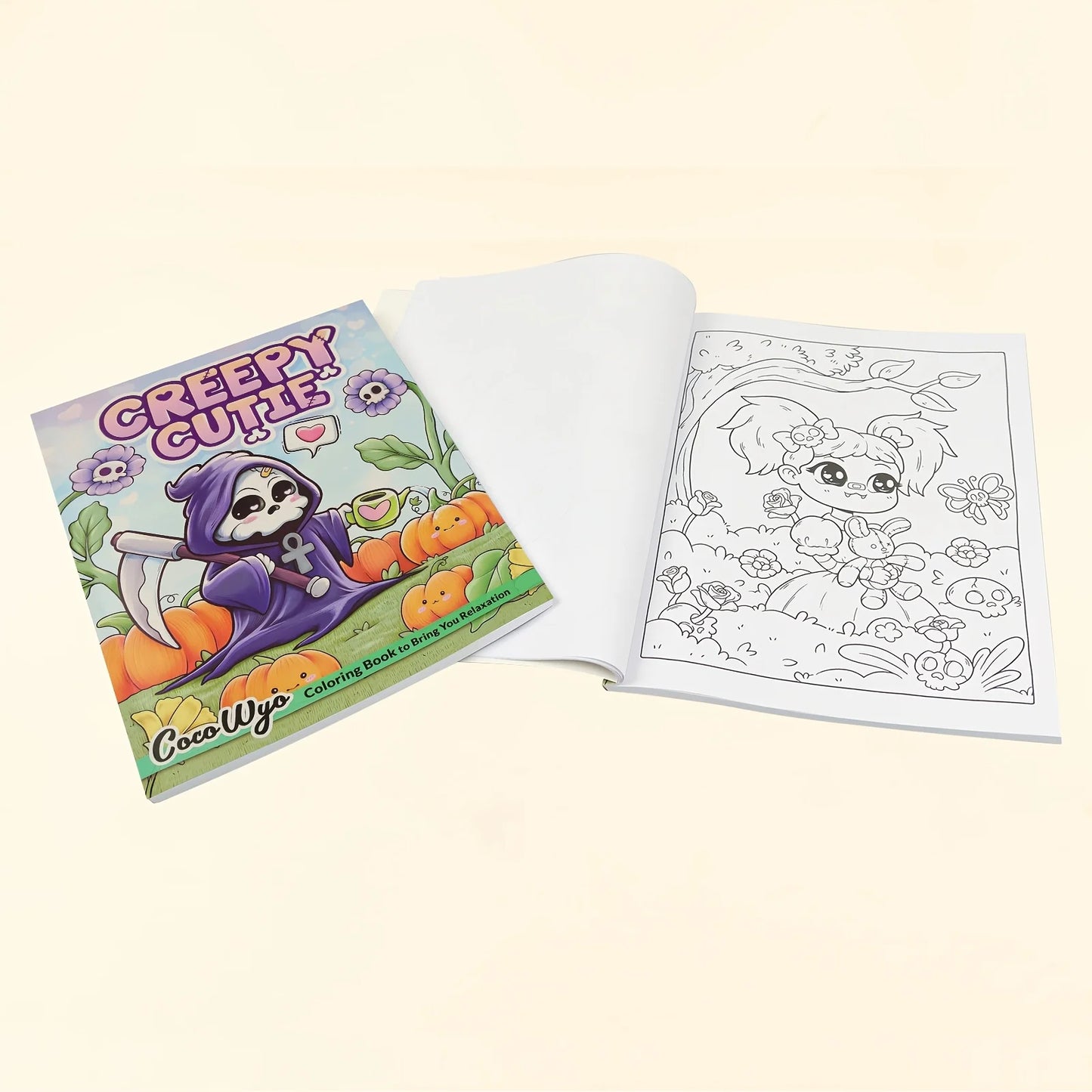 CREEPY CUTIE Coloring Book Adults Teens Featuring Adorable Creatures