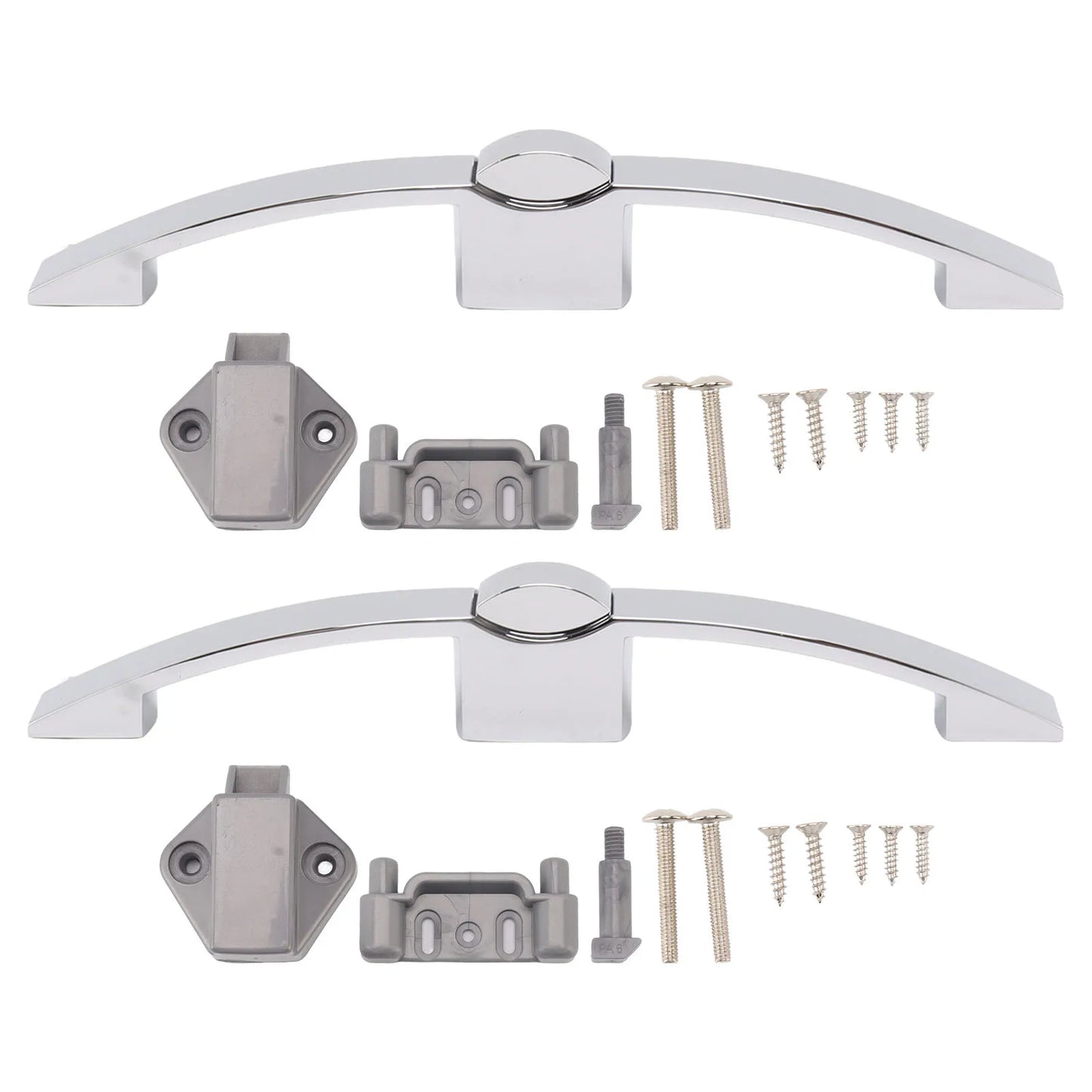 2 Set Push Button Cabinet Lock Cupboard Knob Lock With Handle For RV Motorhome Boat RV Cabinet Door Push Lock Peaceful Pleasures Health and Wellness 160mm